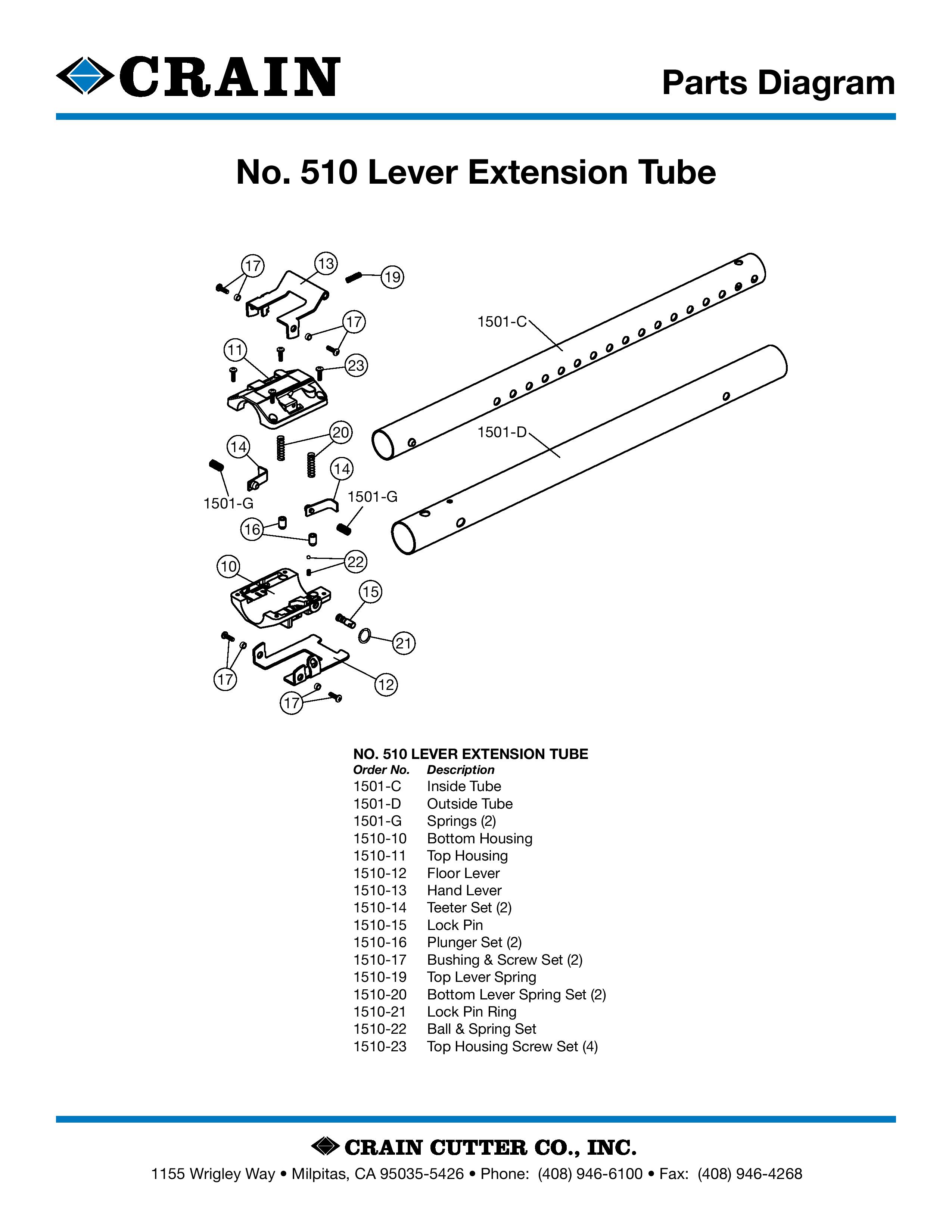 510 Lever Extension Tube