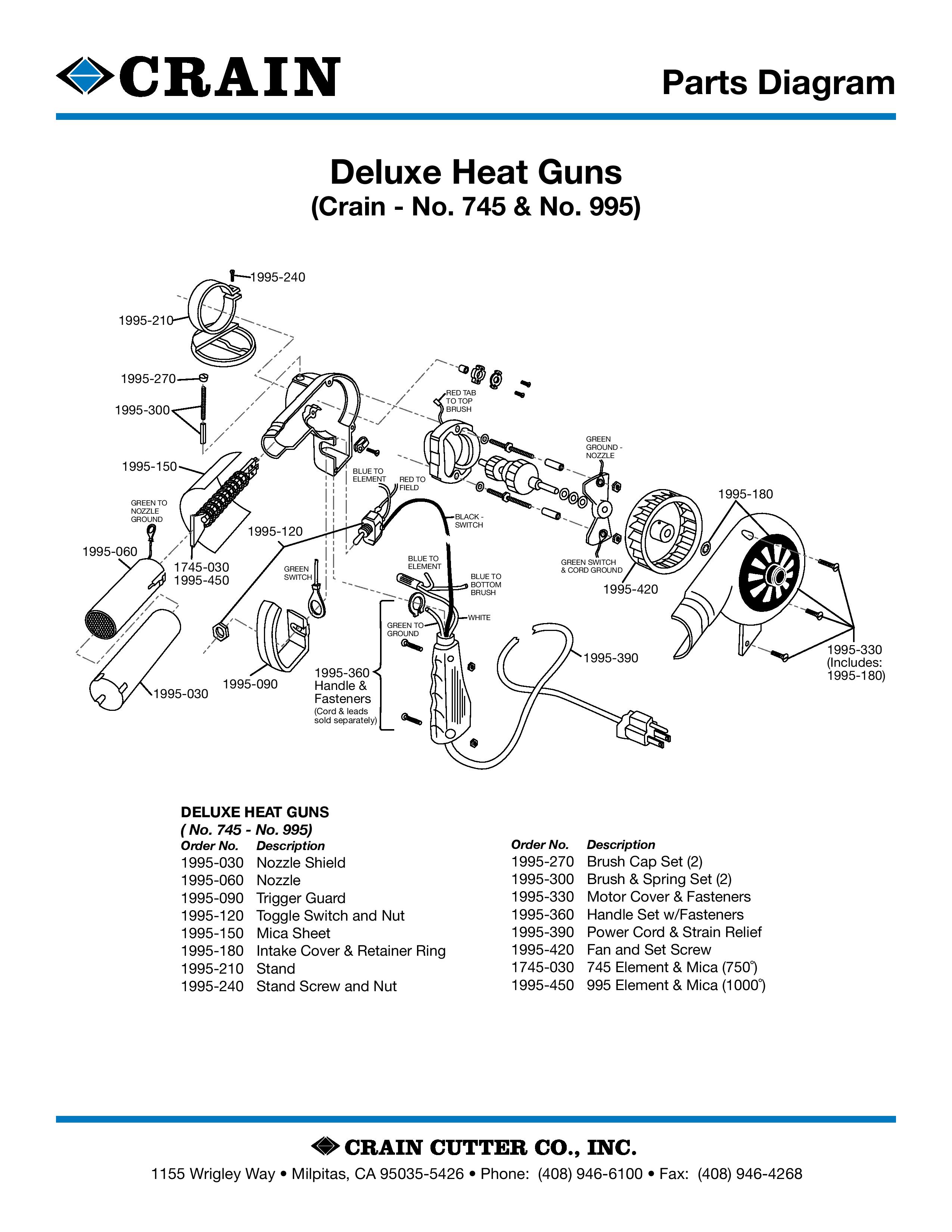 995 Deluxe 1000 Degree Heat Gun