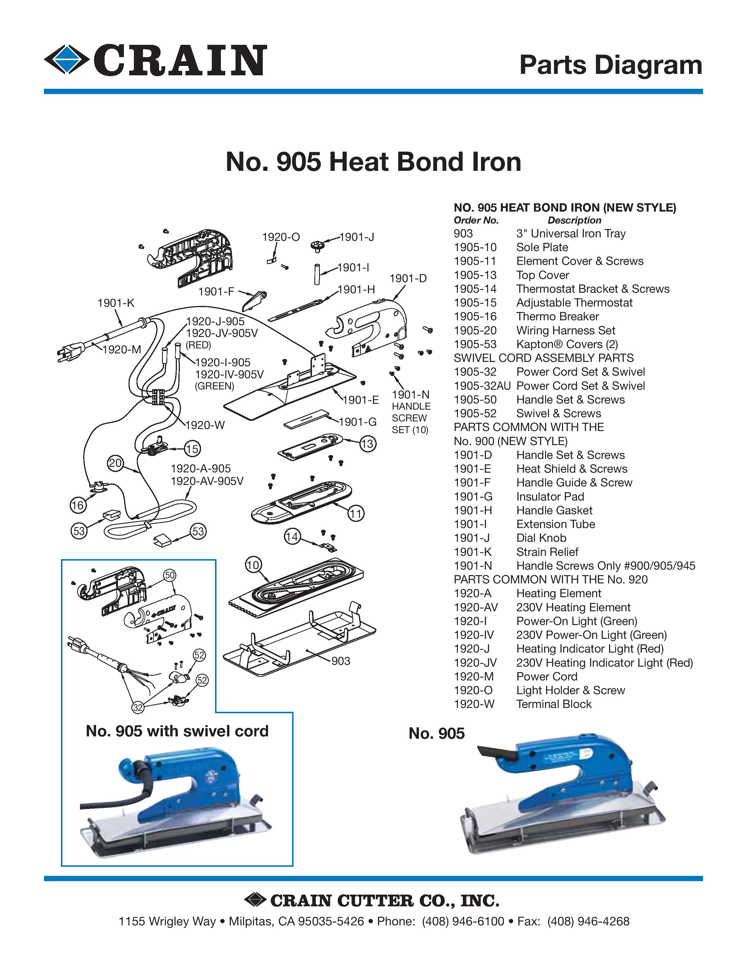 905 Heat Bond Iron